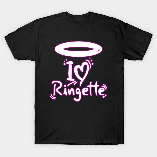 I Heart Ringette T-Shirt by WhatProductionsBobcaygeon